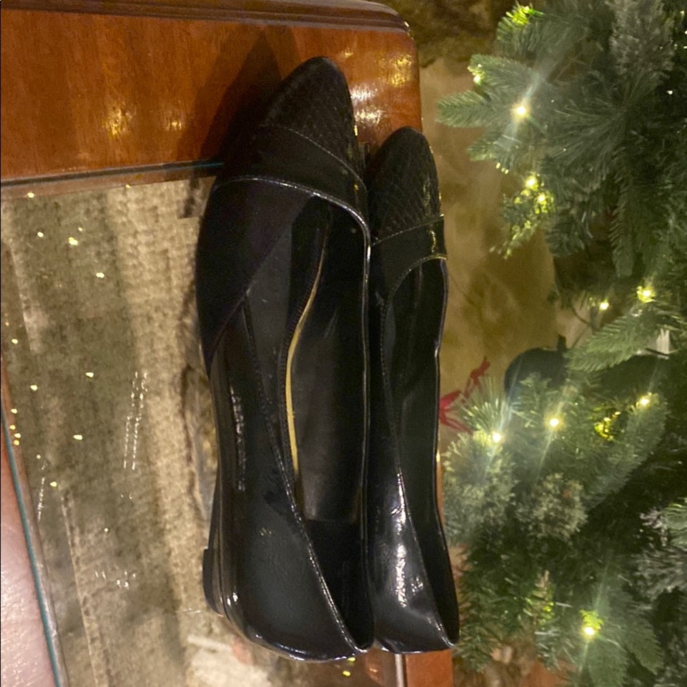 Vintage Coach “Coach and Four” Black Patent Snakeskin Cap Toe Flats 9.5 - Picture 14 of 14